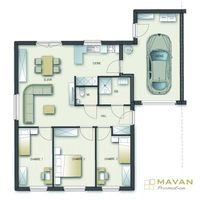 Nos maisons de plain-pied 3 chambres 